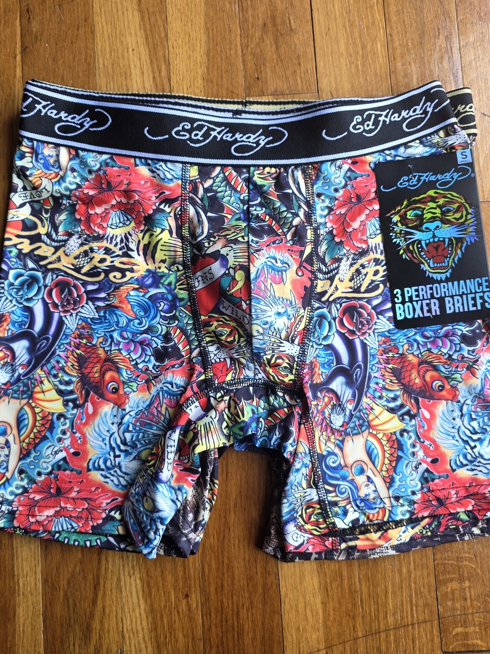 Ed Hardy Boys' Multicolor Performance Boxer Briefs - Picture 3 of 7